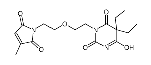 1-[2-[2-(2,5-Dihydro-3-methyl-2,5-dioxo-1H-pyrrol-1-yl)ethoxy]ethyl]-5,5-diethylbarbituric acid结构式