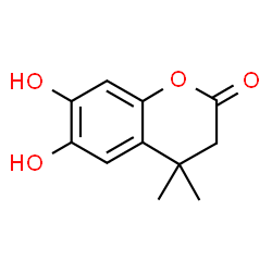 2H-1-Benzopyran-2-one,3,4-dihydro-6,7-dihydroxy-4,4-dimethyl-(9CI) Structure