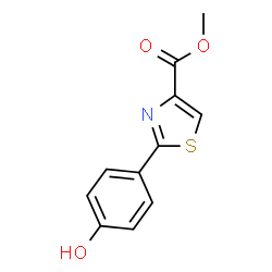 4-Thiazolecarboxylic acid, 2-(4-hydroxyphenyl)-, Methyl ester Structure