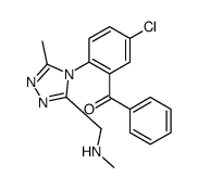 5-chloro-2-(3-methyl-5-((methylamino)methyl)-4H-1,2,4-triazole-4-yl)benzophenone structure