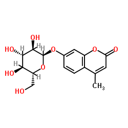 4-Methyl-2-oxo-2H-chromen-7-yl α-D-glucopyranoside Structure