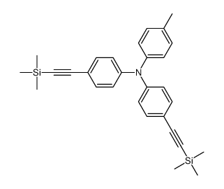 4-methyl-N,N-bis[4-(2-trimethylsilylethynyl)phenyl]aniline结构式