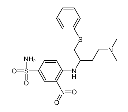 4-[[4-(dimethylamino)-1-phenylsulfanylbutan-2-yl]amino]-3-nitrobenzenesulfonamide Structure