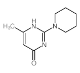 6-methyl-2-(1-piperidyl)-1H-pyrimidin-4-one结构式