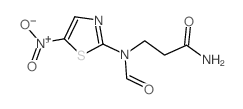 Propanamide, 3-[formyl(5-nitro-2-thiazolyl)amino]- Structure