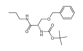 ((S)-2-Benzyloxy-1-propylcarbamoyl-ethyl)-carbamic acid tert-butyl ester结构式