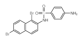 Benzenesulfonamide,4-amino-N-(1,6-dibromo-2-naphthalenyl)- Structure