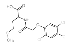 4-methylsulfanyl-2-[[2-(2,4,5-trichlorophenoxy)acetyl]amino]butanoic acid Structure