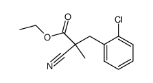 3-(2-chlorophenyl)-2-cyano-2-methyl-propionic acid ethyl ester Structure