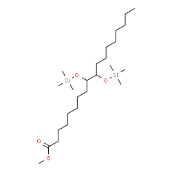 9,10-Bis[(trimethylsilyl)oxy]octadecanoic acid methyl ester结构式