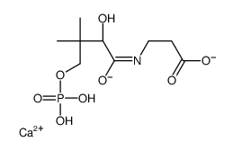 calcium,3-[[(2R)-2-hydroxy-4-[hydroxy(oxido)phosphoryl]oxy-3,3-dimethylbutanoyl]amino]propanoate结构式