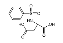 (2S)-2-(benzenesulfonamido)butanedioic acid结构式