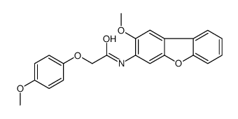 N-(2-methoxydibenzofuran-3-yl)-2-(4-methoxyphenoxy)acetamide Structure