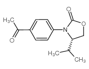 (S)-3-(4-乙酰基苯基)-4-异丙基噁唑啉-2-酮结构式