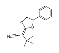 3,3-dimethyl-2-(4-phenyl-1,3-dioxolan-2-ylidene)butanenitrile Structure