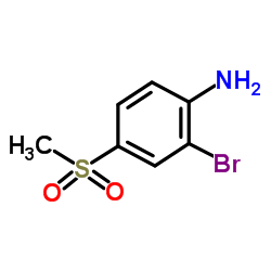 2-溴-4-(甲基磺酰基)苯胺结构式