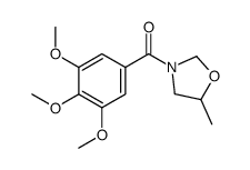 (5-methyl-1,3-oxazolidin-3-yl)-(3,4,5-trimethoxyphenyl)methanone结构式