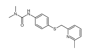 1,1-dimethyl-3-[4-[(6-methylpyridin-2-yl)methylsulfanyl]phenyl]urea Structure