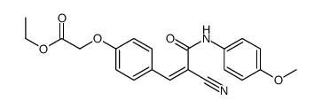 ethyl 2-[4-[2-cyano-3-(4-methoxyanilino)-3-oxoprop-1-enyl]phenoxy]acetate结构式