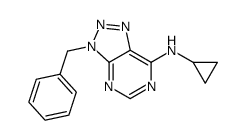 3H-1,2,3-Triazolo[4,5-d]pyrimidin-7-amine, N-cyclopropyl-3-(phenylmethyl)- (9CI) picture
