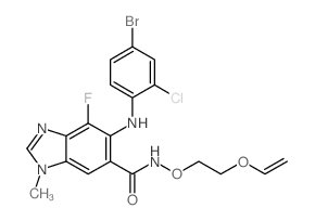 5-((4-溴-2-氯苯基)氨基)-4-氟-1-甲基-n-(2-(乙烯基氧基)乙氧基)-1H-苯并[d]咪唑-6-羧酰胺图片