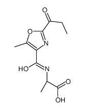 (2S)-2-[(5-methyl-2-propanoyl-1,3-oxazole-4-carbonyl)amino]propanoic acid Structure