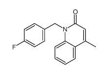 1-[(4-fluorophenyl)methyl]-4-methylquinolin-2-one结构式