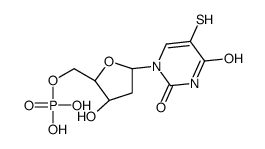 [(2R,3S,5R)-5-(2,4-dioxo-5-sulfanylpyrimidin-1-yl)-3-hydroxyoxolan-2-yl]methyl dihydrogen phosphate结构式