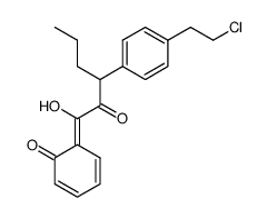 6-[3-[4-(2-Chloro-ethyl)-phenyl]-1-hydroxy-2-oxo-hex-(Z)-ylidene]-cyclohexa-2,4-dienone Structure