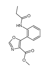 5-(2-propionylamino-phenyl)-oxazole-4-carboxylic acid methyl ester结构式