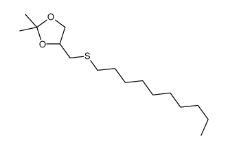 4-(decylsulfanylmethyl)-2,2-dimethyl-1,3-dioxolane Structure