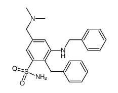 (4-benzyl-3-benzylamino-5-sulfamylbenzyl)dimethylamine结构式