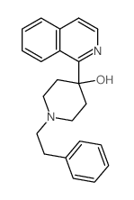4-isoquinolin-1-yl-1-phenethyl-piperidin-4-ol结构式