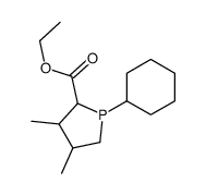 ethyl 1-cyclohexyl-3,4-dimethylphospholane-2-carboxylate Structure