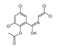 [2,4-dichloro-6-(2,2-dichloroethenylcarbamoyl)phenyl] acetate结构式