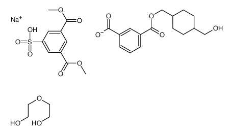 sodium,3,5-bis(methoxycarbonyl)benzenesulfonate,2-(2-hydroxyethoxy)ethanol,3-[[4-(hydroxymethyl)cyclohexyl]methoxycarbonyl]benzoic acid结构式