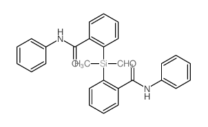 Benzamide,2,2'-(dimethylsilylene)bis[N-phenyl- structure