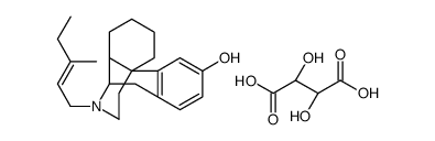 (-)-17-(3-Methyl-2-pentenyl)morphinan-3-ol tartrate Structure