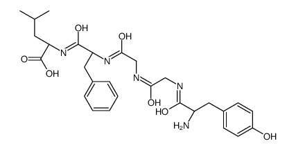 (2R)-2-[[(2S)-2-[[2-[[2-[[(2S)-2-amino-3-(4-hydroxyphenyl)propanoyl]amino]acetyl]amino]acetyl]amino]-3-phenylpropanoyl]amino]-4-methylpentanoic acid结构式