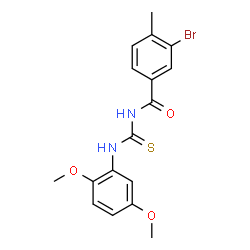 3-bromo-N-{[(2,5-dimethoxyphenyl)amino]carbonothioyl}-4-methylbenzamide Structure