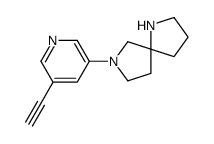 7-(5-ethynylpyridin-3-yl)-1,7-diazaspiro[4.4]nonane结构式
