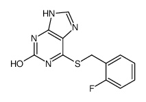 6-[(2-fluorophenyl)methylsulfanyl]-3,7-dihydropurin-2-one结构式