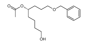 Acetic acid (S)-1-(3-benzyloxy-propyl)-5-hydroxy-pentyl ester Structure