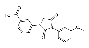 3-[3-(3-methoxyphenyl)-2,4-dioxoimidazolidin-1-yl]benzoic acid Structure