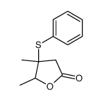 4,5-dimethyl-4-(phenylthio)-4,5-dihydrofuran-2(3H)-one结构式