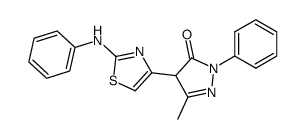 4-(2-anilino-thiazol-4-yl)-5-methyl-2-phenyl-1,2-dihydro-pyrazol-3-one Structure