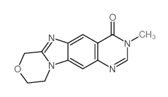 3-methyl-3,7,9,10-tetrahydro-[1,4]oxazino[4',3':1,2]imidazo[4,5-g]quinazolin-4-one结构式