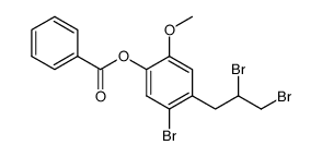 5-bromo-4-(2,3-dibromopropyl)-2-methoxyphenyl benzoate结构式