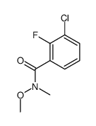 3-chloro-2-fluoro-N-methoxy-N-methylbenzamide结构式