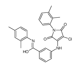 3-[[4-chloro-1-(2,3-dimethylphenyl)-2,5-dioxopyrrol-3-yl]amino]-N-(2,4-dimethylphenyl)benzamide Structure